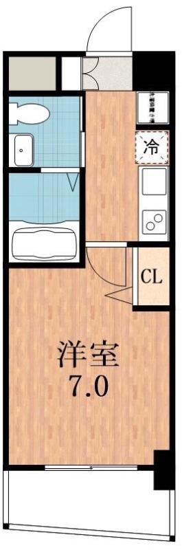 セレニテオズ北巽(1K/7階)の間取り写真