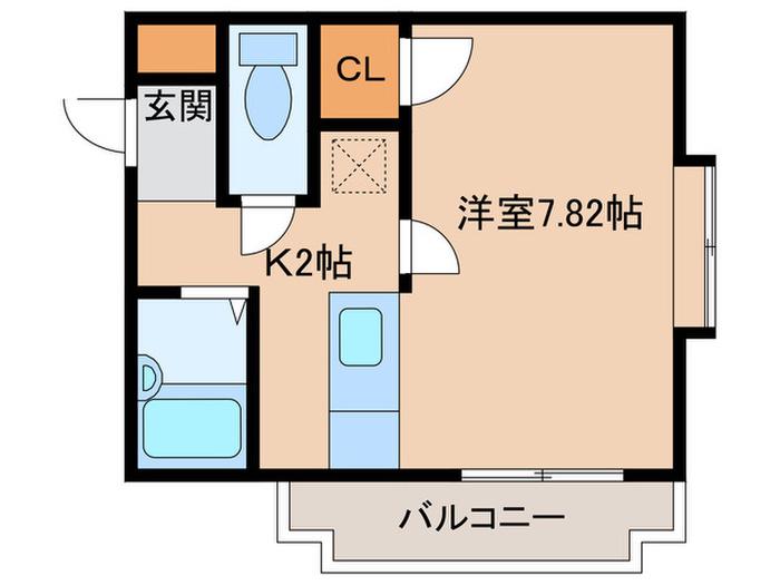 れいめい武(1K/5階)の間取り写真