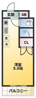 サンハイム西落合(ワンルーム/3階)の間取り写真