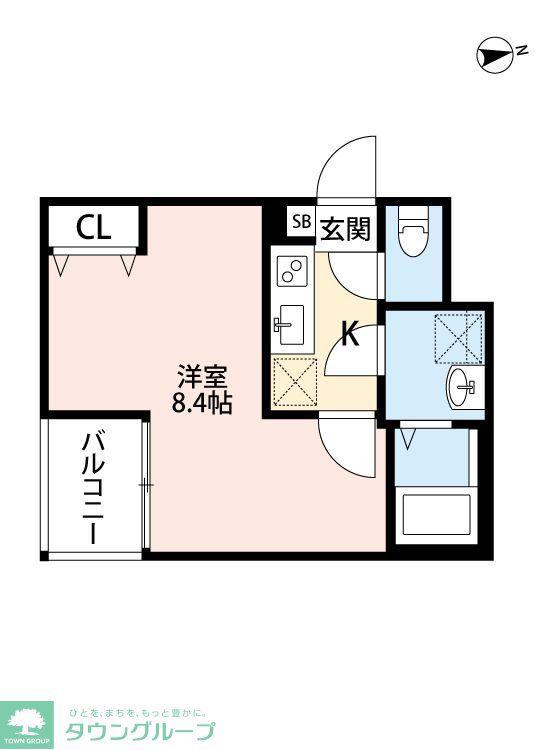メゾングレース新松戸(1K/2階)の間取り写真