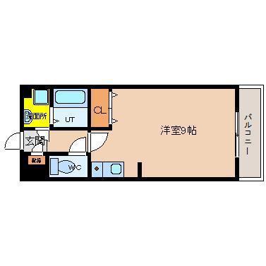 ニューライフ宮崎I(ワンルーム/6階)の間取り写真