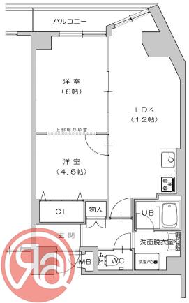 第20柴田マンション(2LDK/5階)の間取り写真