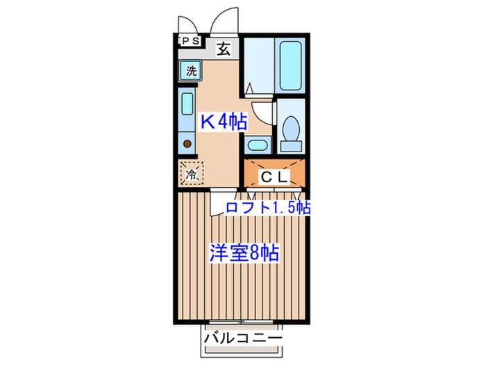 コンフォートASAKA(1K/2階)の間取り写真
