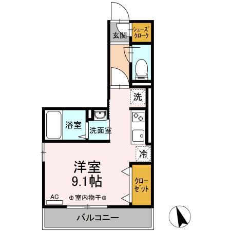 シグネイチャー03綱島(ワンルーム/3階)の間取り写真