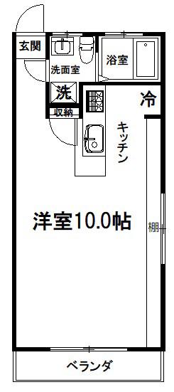 HIKARIマンション(ワンルーム/3階)の間取り写真