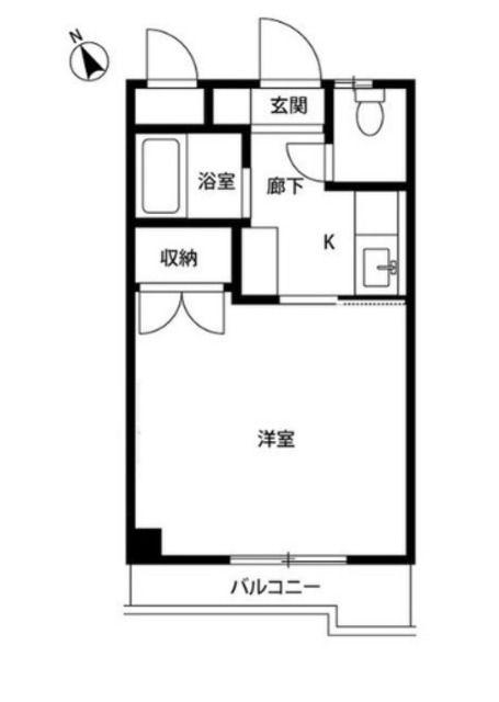 プレール東武練馬(1K/1階)の間取り写真