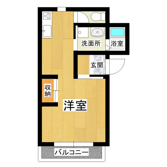 メゾンM・S(1K/1階)の間取り写真
