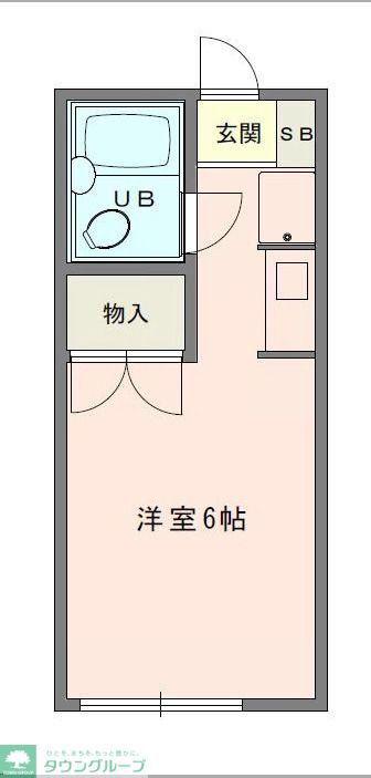 未来館西浦和(ワンルーム/1階)の間取り写真