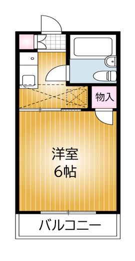 マンションみどり(1K/2階)の間取り写真