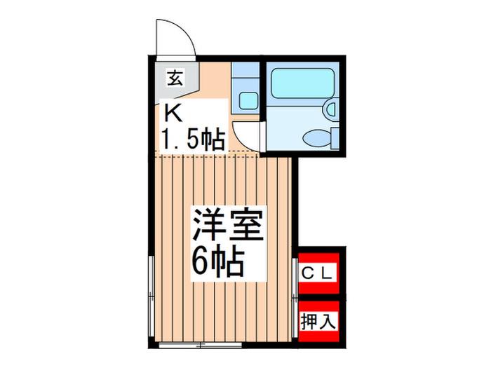 第一誠進荘(1K/1階)の間取り写真