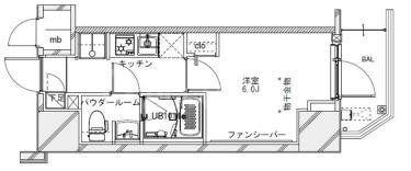 S-RESIDENCE松戸IRISE(1K/11階)の間取り写真