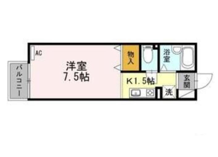 セジュール池端パークB棟(1K/1階)の間取り写真