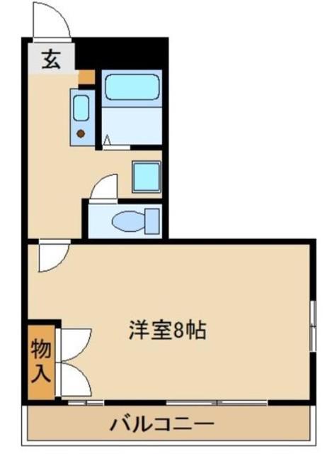 レオパレスガーデンビレッジ(1K/2階)の間取り写真
