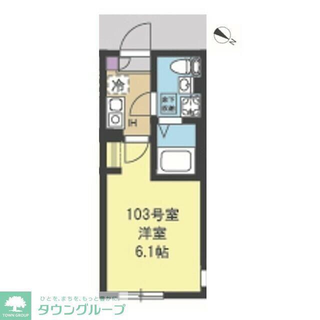 ネスト大倉山(1K/1階)の間取り写真