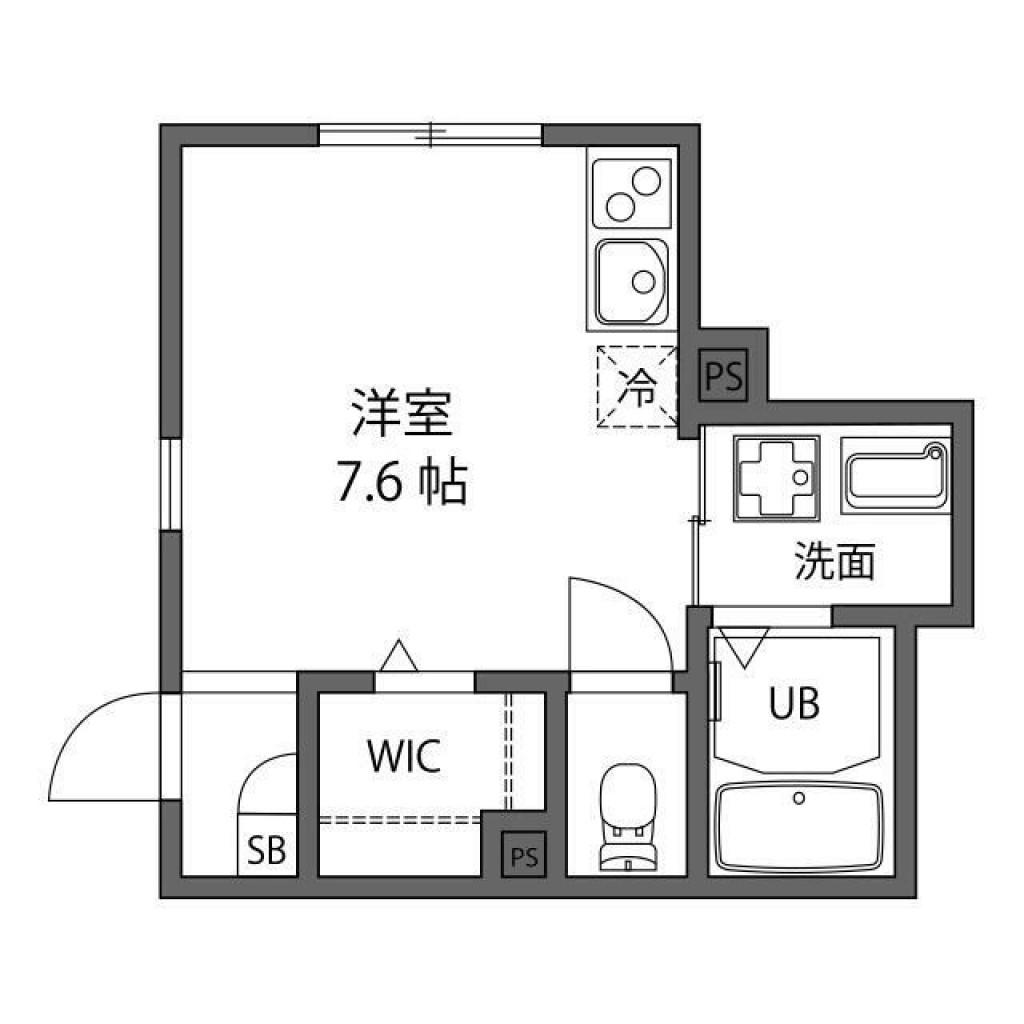 リバティヒル奥沢(ワンルーム/1階)の間取り写真
