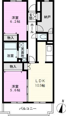 駒崎マンション3(2SLDK/2階)の間取り写真