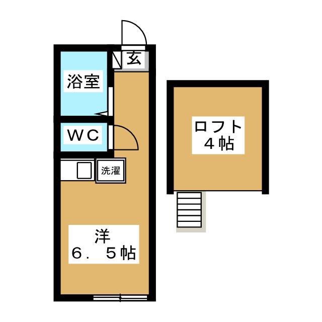 メゾン楓(ワンルーム/2階)の間取り写真