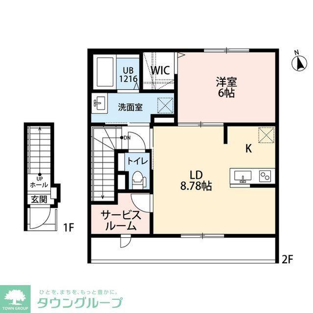 AMOUR VALLE FIUME(1LDK/1階)の間取り写真