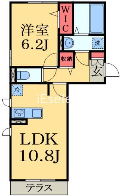 タイムズ・スクエアV ONE(1LDK/1階)の間取り写真
