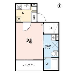 FIRST STEP 絆ファーストステップキ(1K/2階)の間取り写真