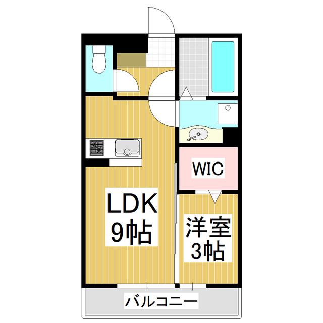 ヴェルドミール(1LDK/3階)の間取り写真