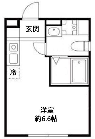 WALEA HALE 三軒茶屋(ワンルーム/4階)の間取り写真