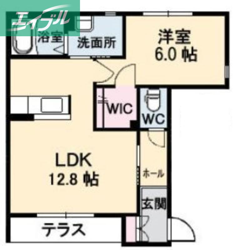 ヴィラージュ参番館(1LDK/1階)の間取り写真