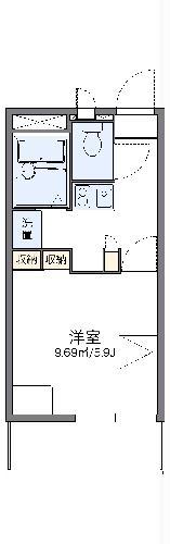 レオパレスグランヴィラージュ(1K/1階)の間取り写真