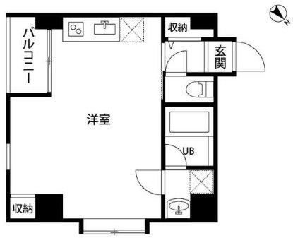 OMORI(ワンルーム/3階)の間取り写真