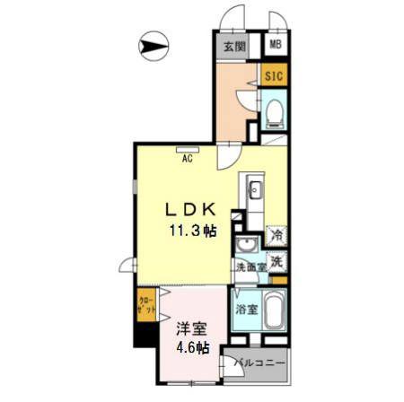 NUMAZU NORD(1LDK/5階)の間取り写真