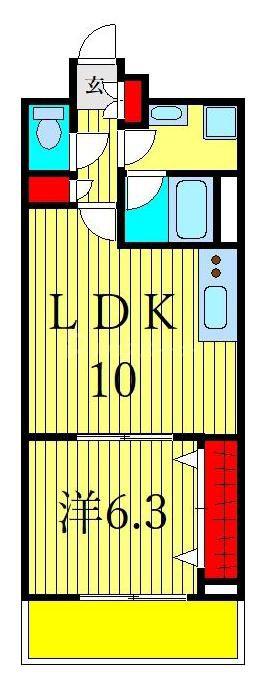プライムアーバン町屋サウスコート(1LDK/12階)の間取り写真
