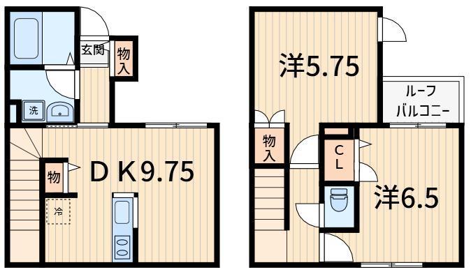 モンシャン(2SDK/2階)の間取り写真