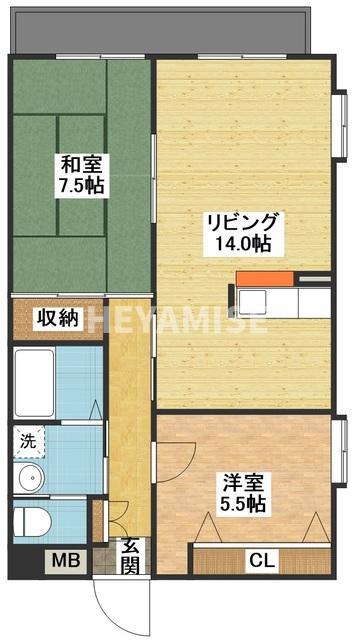 ANNEX-31VI(2LDK/2階)の間取り写真