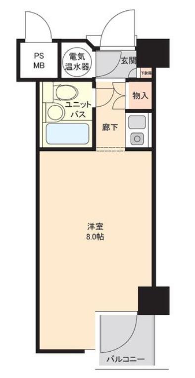 池袋シティハイツ(ワンルーム/5階)の間取り写真