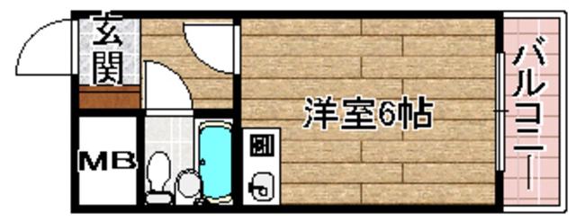 第1吉田ビル(1K/3階)の間取り写真