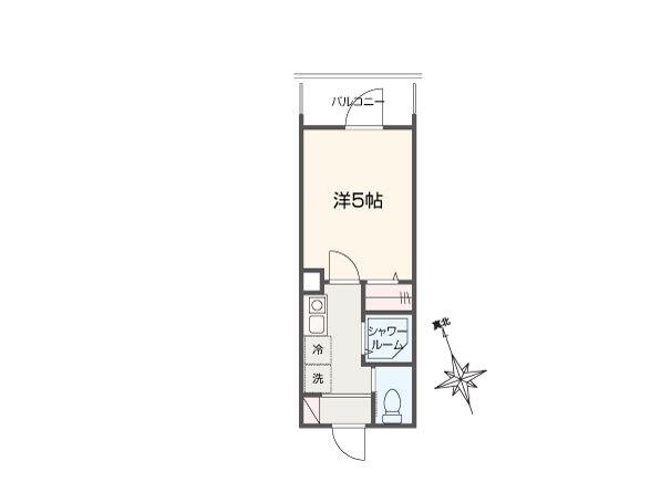 メルラス小島新田(1K/3階)の間取り写真