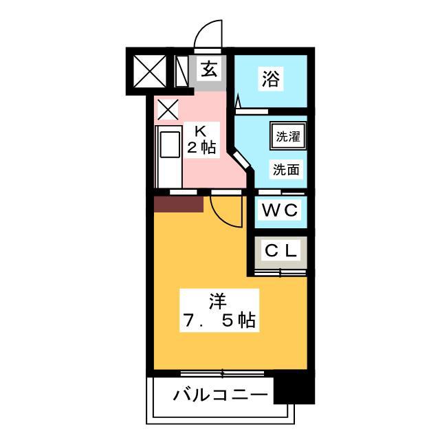 サヴォイマキシマイズ博多ステーション(1K/11階)の間取り写真