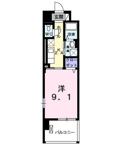 グランデ尼崎(1K/3階)の間取り写真