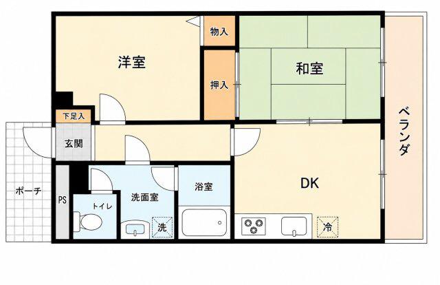 サンシャイン舞子(2DK/7階)の間取り写真