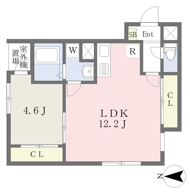 ロータス下北沢(1LDK/4階)の間取り写真