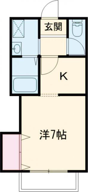 フェアリーヒロタ(ワンルーム/2階)の間取り写真