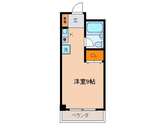 メゾン鼓ヶ滝(ワンルーム/3階)の間取り写真