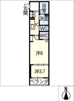 SHAMAISON GARE(2K/1階)の間取り写真