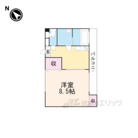 F・KハイムⅡ(1K/1階)の間取り写真