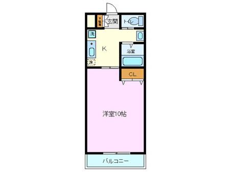バーモントキャスト寿町(1K/2階)の間取り写真