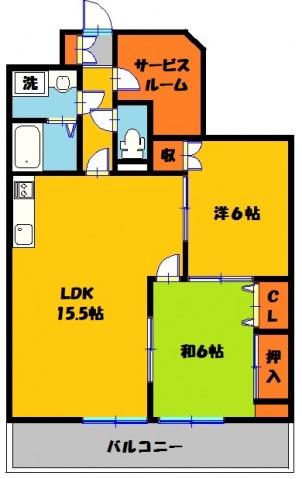 メゾンドベル5(2SLDK/5階)の間取り写真