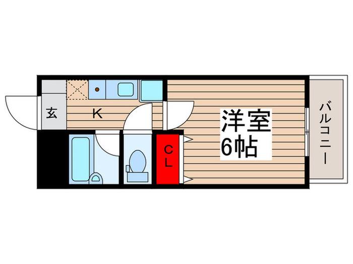 オーブ・ドゥ光繁(1K/4階)の間取り写真