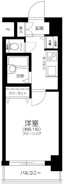 パークウェル池袋(1K/8階)の間取り写真