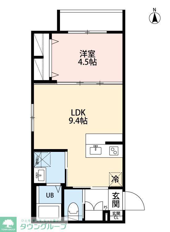 ROBOT HOME 都立家政(1LDK/3階)の間取り写真