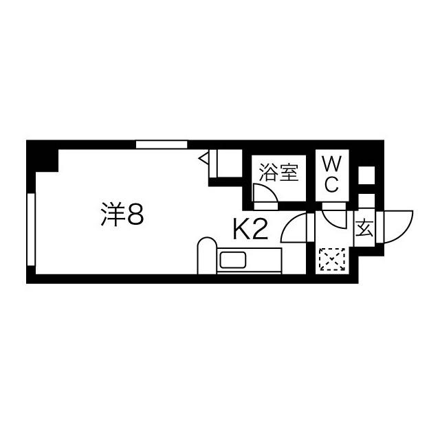 藤井ビル北17条(1K/5階)の間取り写真